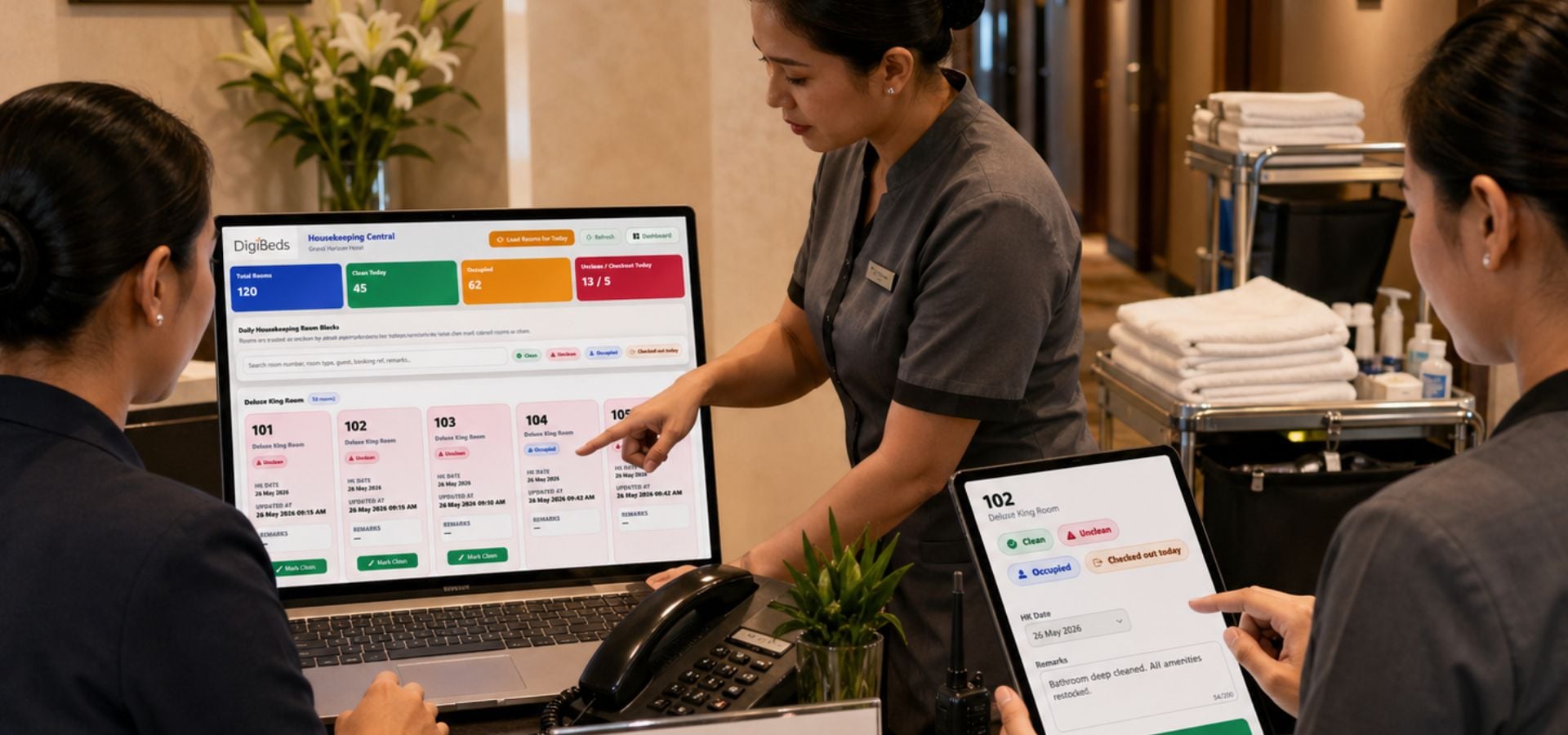 Digibeds housekeeping operations